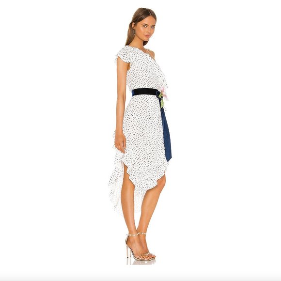 - NEW MARIANNA SENCHINA One Shoulder Dress Ruffle BX2 - Picture 2 of 7